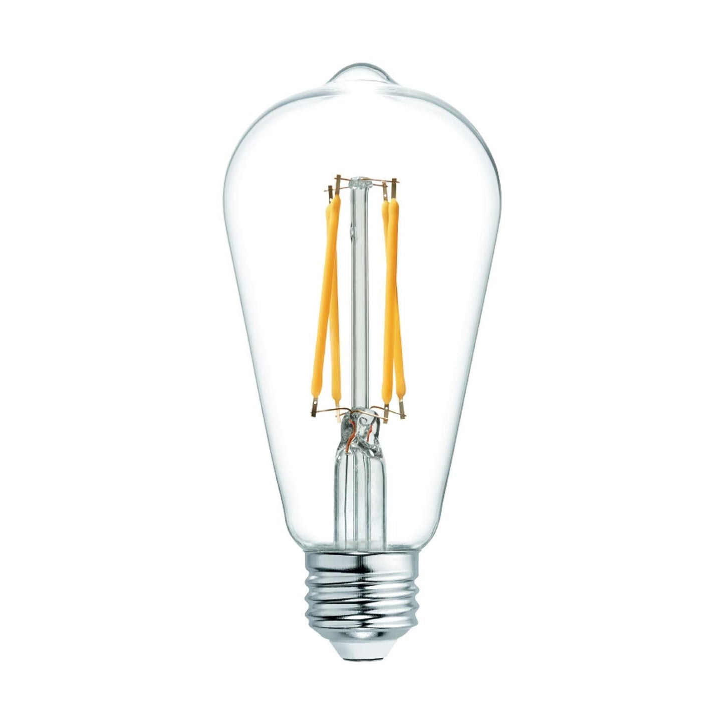 GE Vintage Edison LED Light Bulbs, 6W (60W Equivalent), Dimmable, Clear Glass, 2 Count, Model 36566