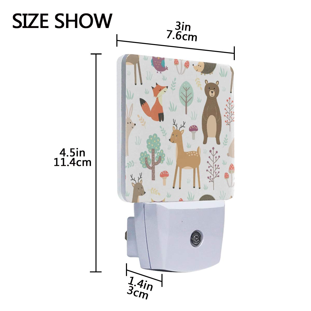 DIY.HD Plug-In Night Light, 0.5W LED, Dusk-To-Dawn Sensor, 2-Pack, Multicolor, Model g4475045p189c223s321