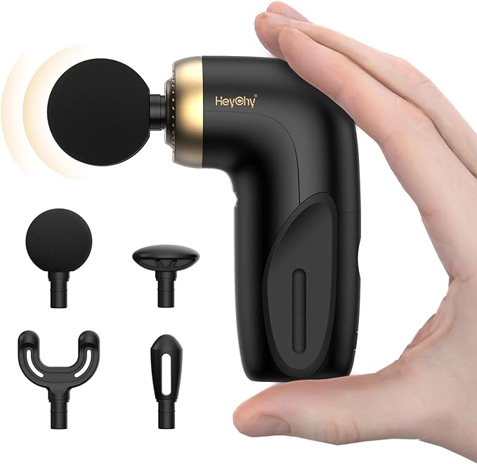 HEYCHY A1 Super Mini Massage Gun, Percussion Deep Tissues Muscle Massager, Travel Massage Gun, Compact Sports Massager, Po...