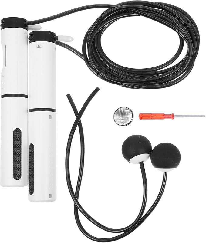 OFFIGAM Smart Cordless Jump Rope with Digital Counter, Ropeless Skipping Rope for Indoor Fitness Workout, Adjustable Weigh...