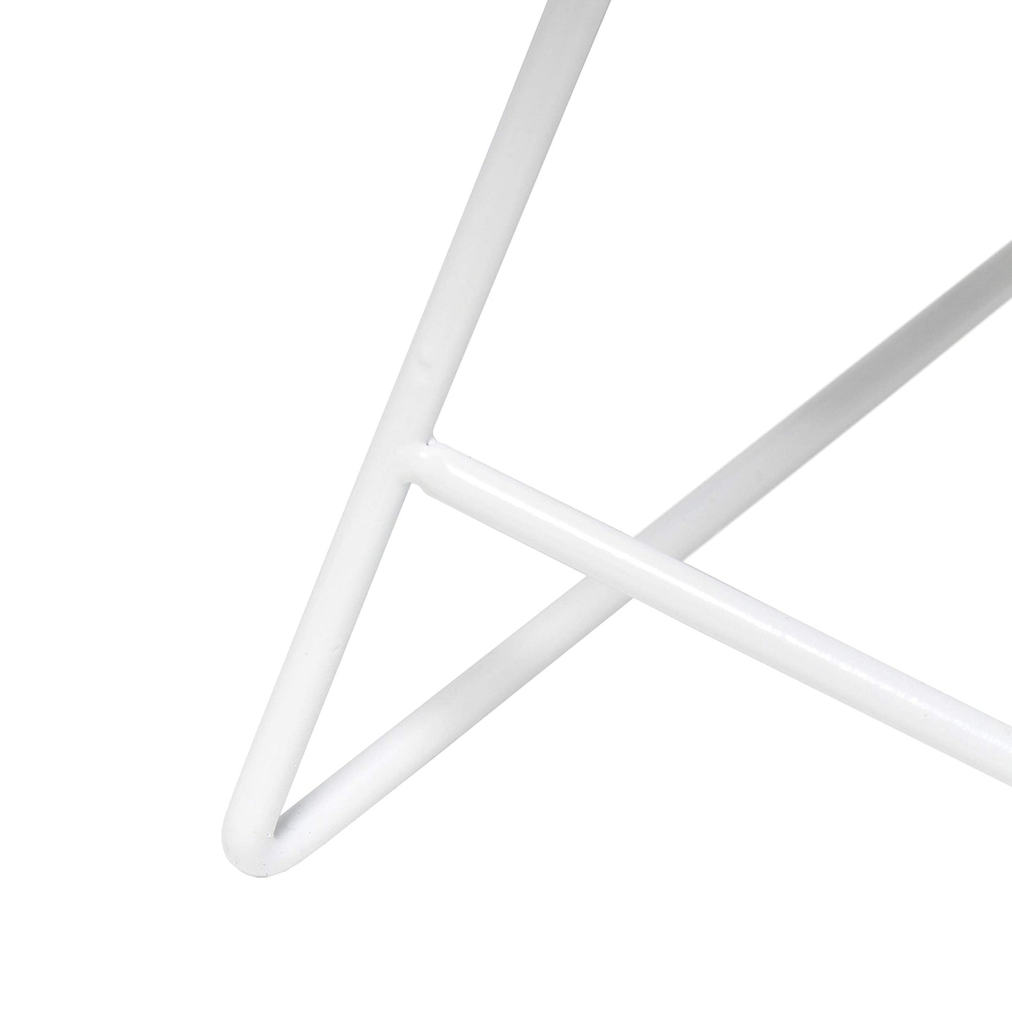 Simple Designs Lt2066-Wow 14 White Metal Table Lamp With Fabric Shade, No Bulb