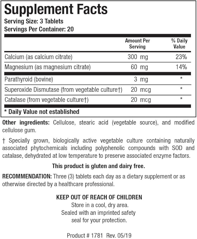 Biotics Research CaMg-Plus Calcium Magnesium Supplement with Parathyroid, Aids in Bone and Dental Health, Muscle Relaxation, Supports Cardiovascular Health, Thyroid Support 60 Tablets