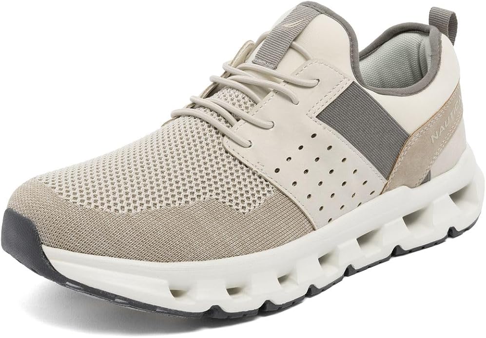 Nautica Mens Running Sneakers Sport Fashion Lace-Up Athletic Soft Shoes for Gym Tennis Men – Cushioned, Breathable, Lightw...