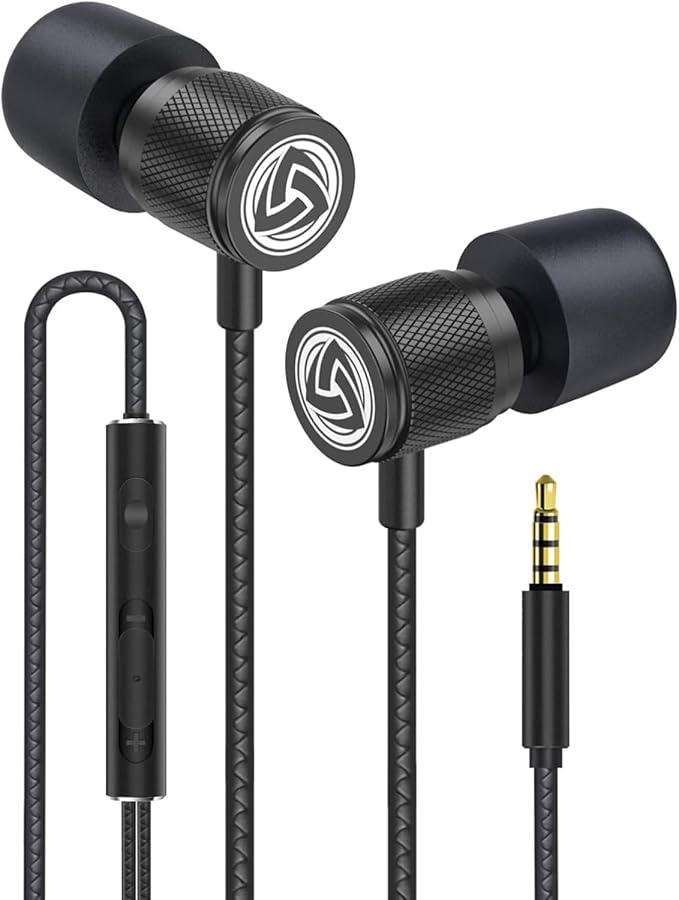 LUDOS Ultra Wired Earbuds in-Ear Headphones, 5 Years Warranty, Earphones with Microphone, Noise Isolating Ear Buds, Memory...