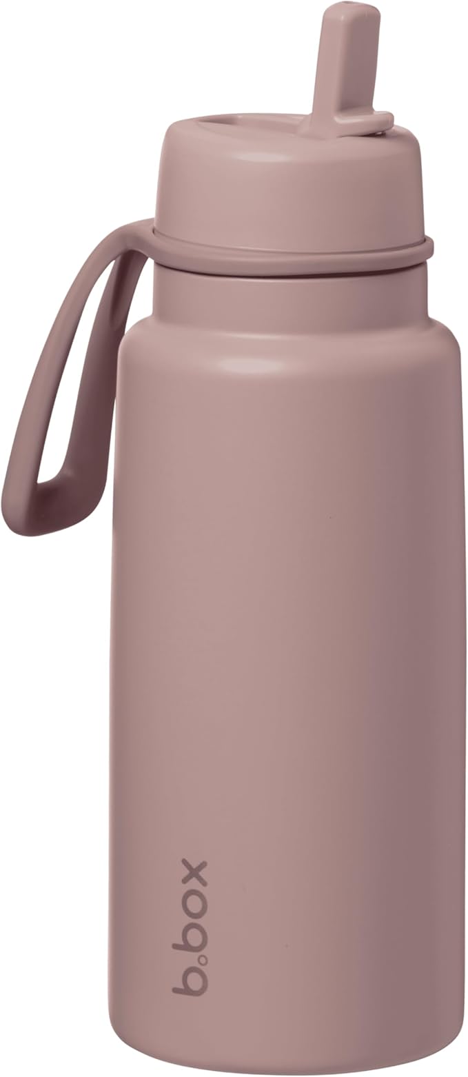 b.box Triple Insulated 34oz Water Bottle w/Stainless Steel Straw. 46 Hours Cold. Leak Proof Tumbler with Lid and Straw for Travel, Gym & School. BPA Free Sports Water Bottles.