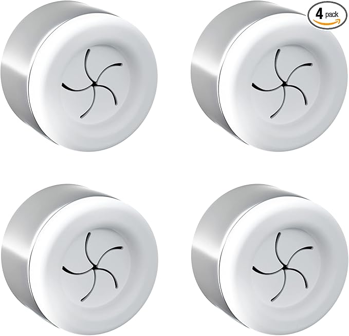 Set of 4 Premium Towel Holders for Bathroom, Kitchen and Household - Stainless Steel Tea Towel Holder - Towel Hook Round - Self-Adhesive - No Drilling (White)