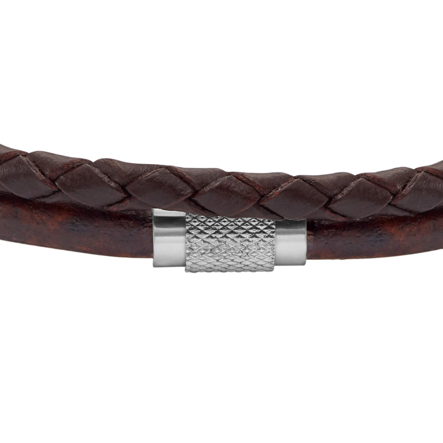 Fossil Men's All Stacked Up Brown Leather Multi-Strand Bracelet, Color: Brown (Model: JF04702040)