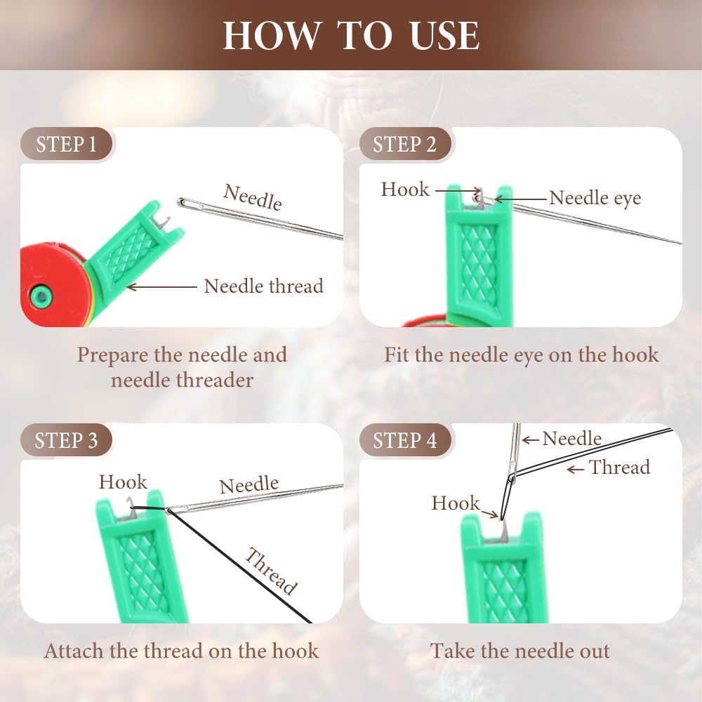Automatic Needle Threader,New Sewing Machine Needle Threader,Sewing Needle Threaders,Plastic Needle Threaders,Automatic Needle Threading Device (6 PCS)