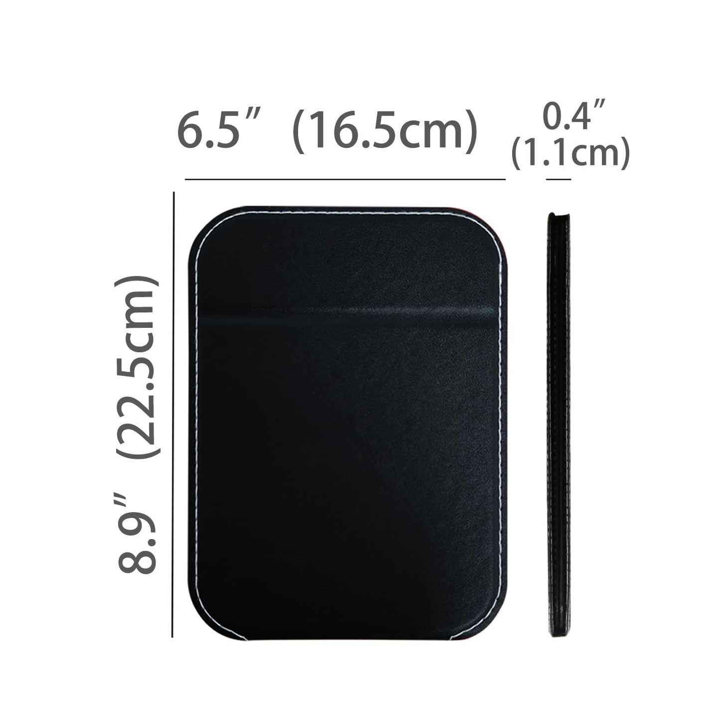 PDOZV Travel Mirror for Desk, 6.5  8.9    Adjustable Rectangle PU Edge Covering Black Foldable Desk Mirror with Stand for Travel