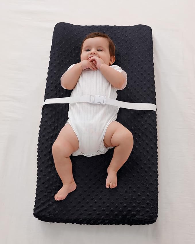 Changing Pad Cover, Soft Changing Table Sheets for Baby Boy and Girl, Diaper Changing Table Cover Fit 32"/34'' x 16" Pad (Black)