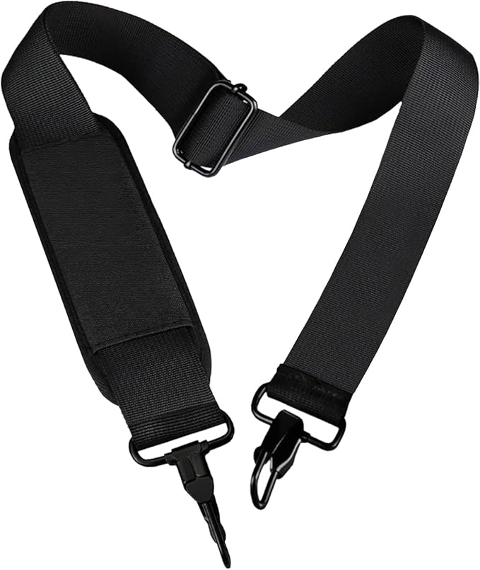 Universal Replacement Laptop Shoulder Strap, Durable 55" Adjustable Comfortable Belt with Metal Hooks for Briefcase, Compu...