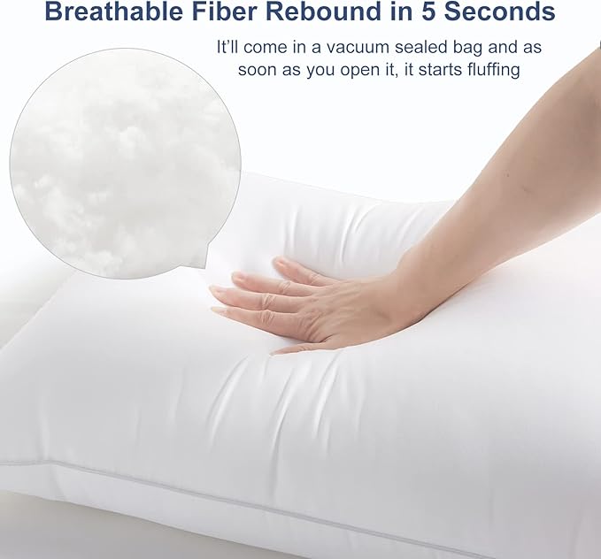 CozyLux Pillows Queen Size Set of 2, Queen Pillows for Sleeping 2 Pack Hotel Quality, Bed Pillows for Side Back and Stomach Sleepers, Down Alternative Luxury Soft Supportive Fluffy Pillows (20x30)