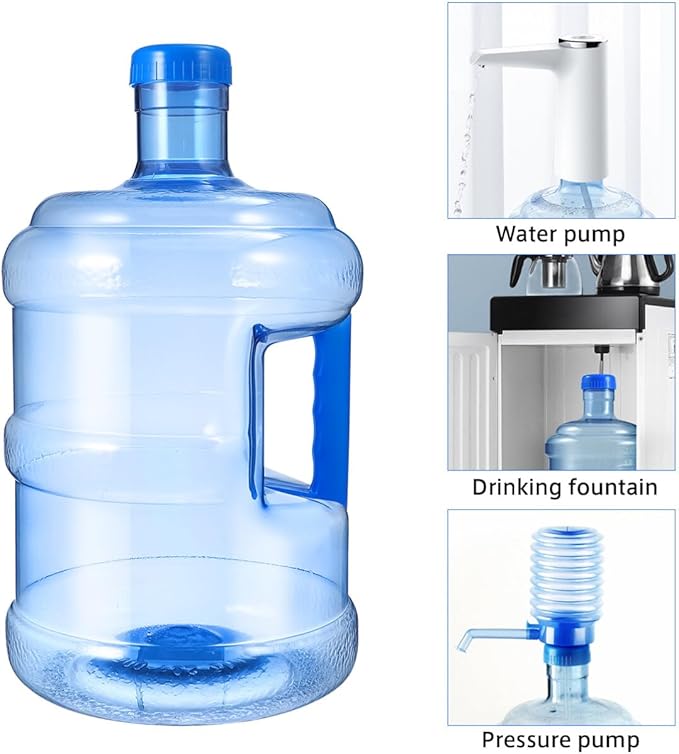 Tofficu 1.5 Gallon Water Jug Portable Water Container with Cover and with Handle, Camping Water Container Water Storage Containers for Outdoor Hiking
