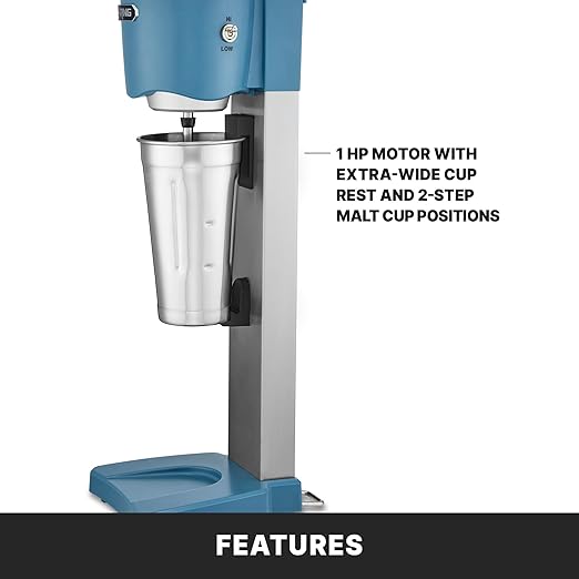 Waring Commercial Light-Duty Single Spindle Drink Mixer, 1 Cup Included