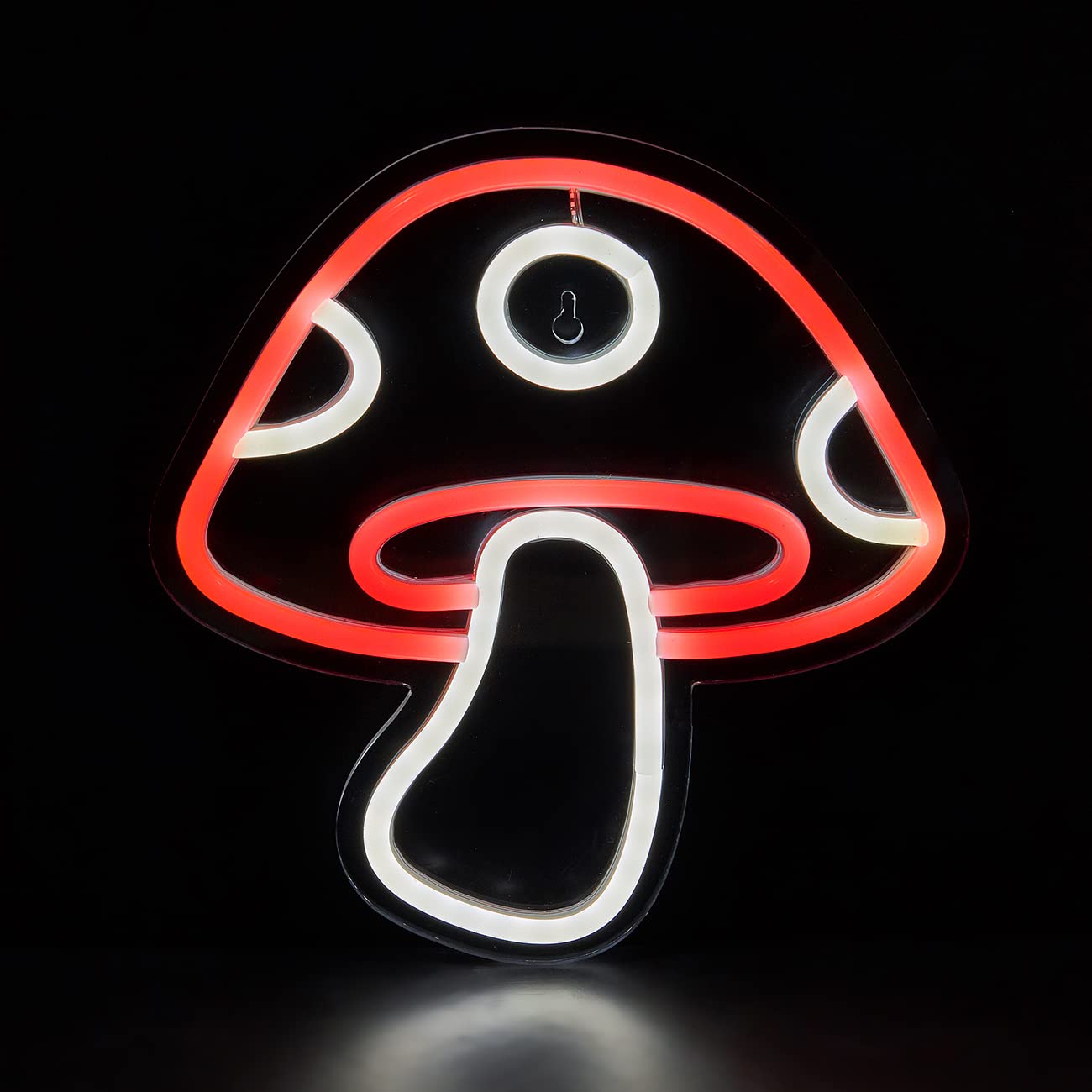 Chi-buy LED Neon Mushroom Sign, USB Powered Night Light, 9.05x8.66 inches, Bright Red, 3D Wall Art for Kids Room and Party Decor