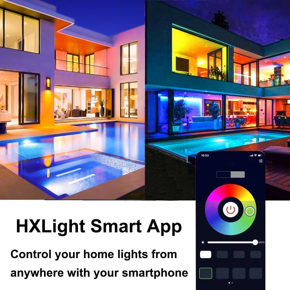 GRV E26 Smart LED Bulb 12W, RGBCW Color Changing, 1000 Lumens, Stepless Dimmable 3000-6500K, Includes Remote, A