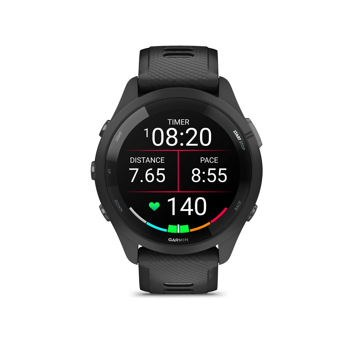 Garmin Forerunner 265 Running Smartwatch, Colorful AMOLED Display, Training Metrics and Recovery Insights, Black and Powder Gray (Renewed)