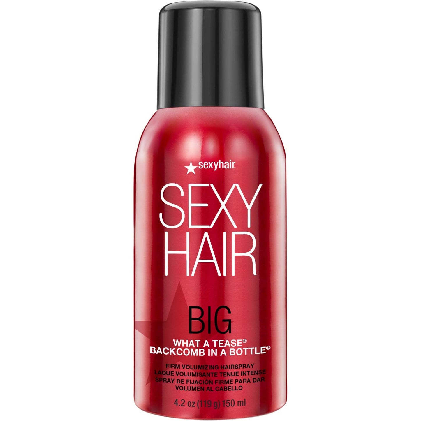 SexyHair Big What A Tease Backcomb in a Bottle Firm Volumizing Hairspray| Up to 72 Hour Humidity Resistance | All Hair Types, 4.
