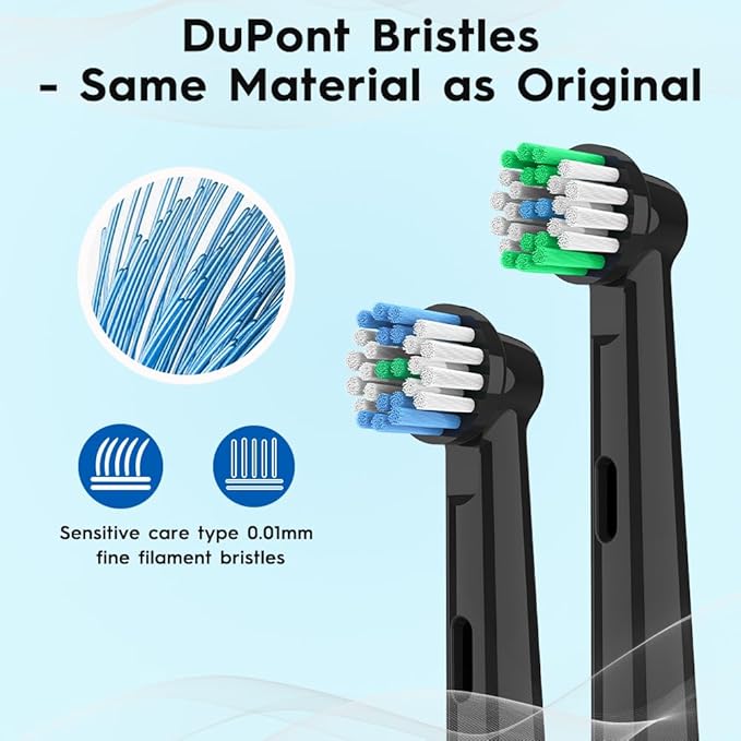 Replacement Toothbrush Heads Compatible with Oral B Pro 1000 Electric Toothbrush,Replacement Brush Heads Refill for Genius X,Smart 1500,Pro 5000,20 Count