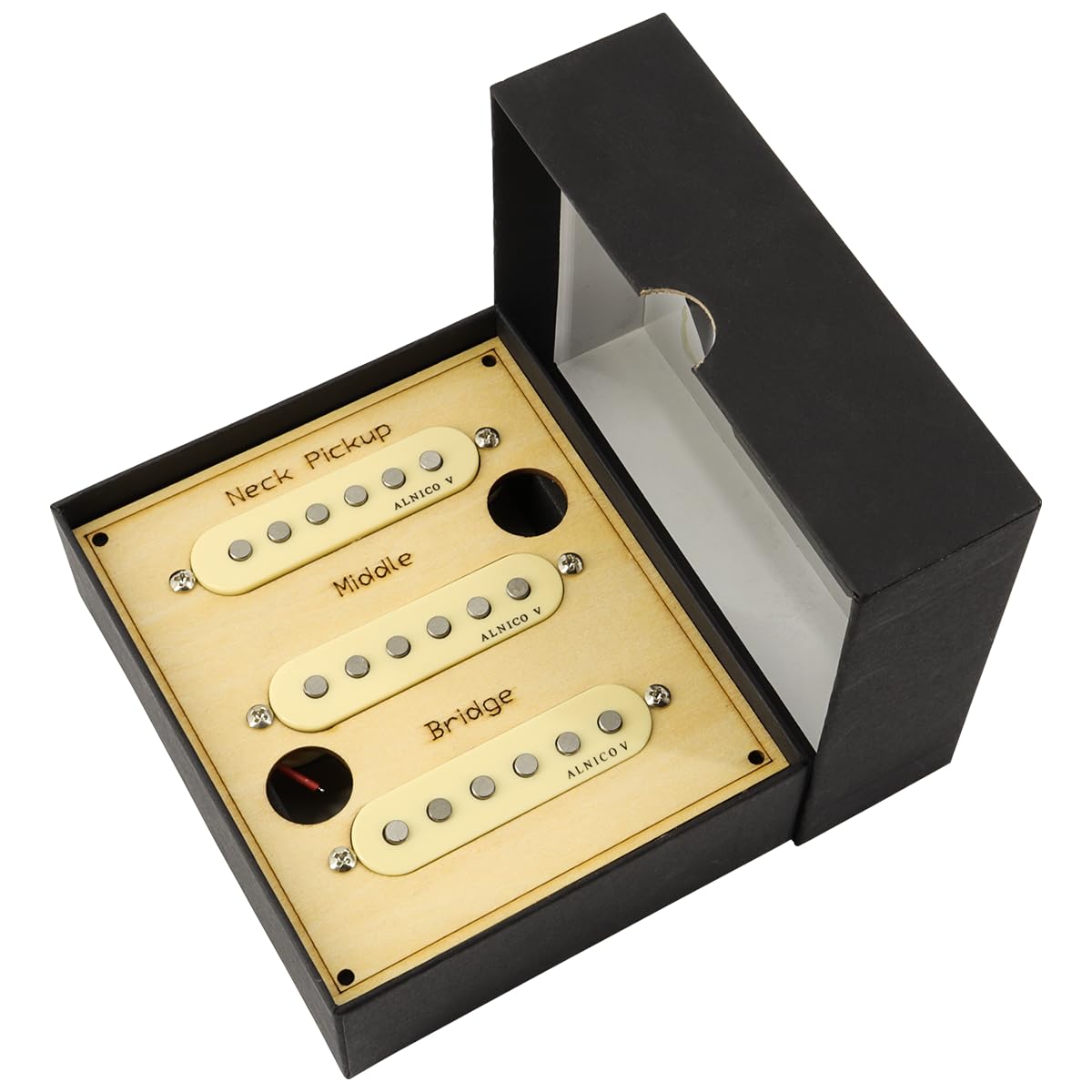 Ogdni Single Coil Electric Guitar Pickup Set,Alnico 5 Strat Sss Pickup Guitar Neck/Middle/Bridge Pickup For Strat Style Electric
