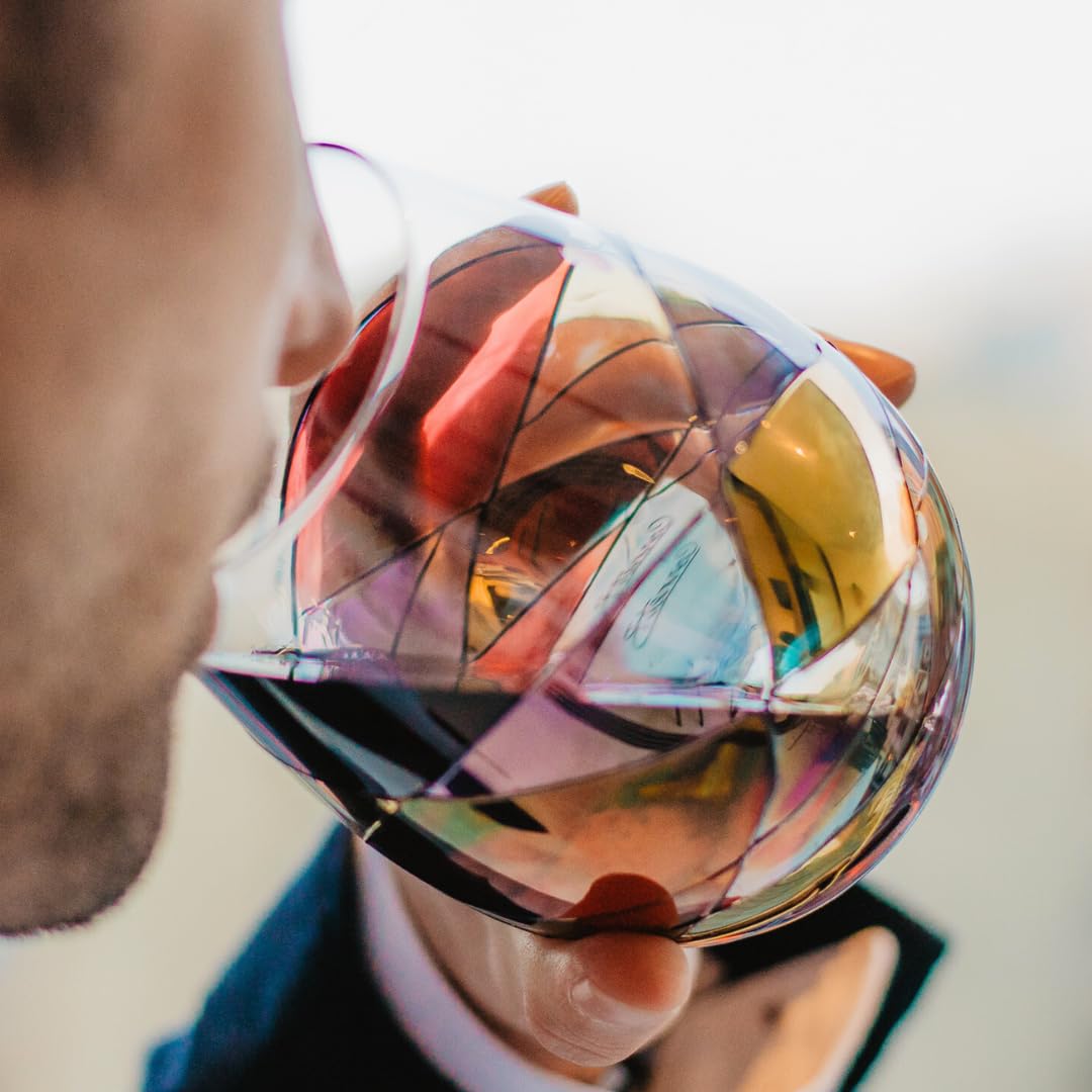 Sagrada Barcelona Stemless Wine Glasses – Hand-Painted Set of 2 Unique Wine Gift for Wedding, Anniversary, Housewarming & Christmas – Ideal for Women & Men