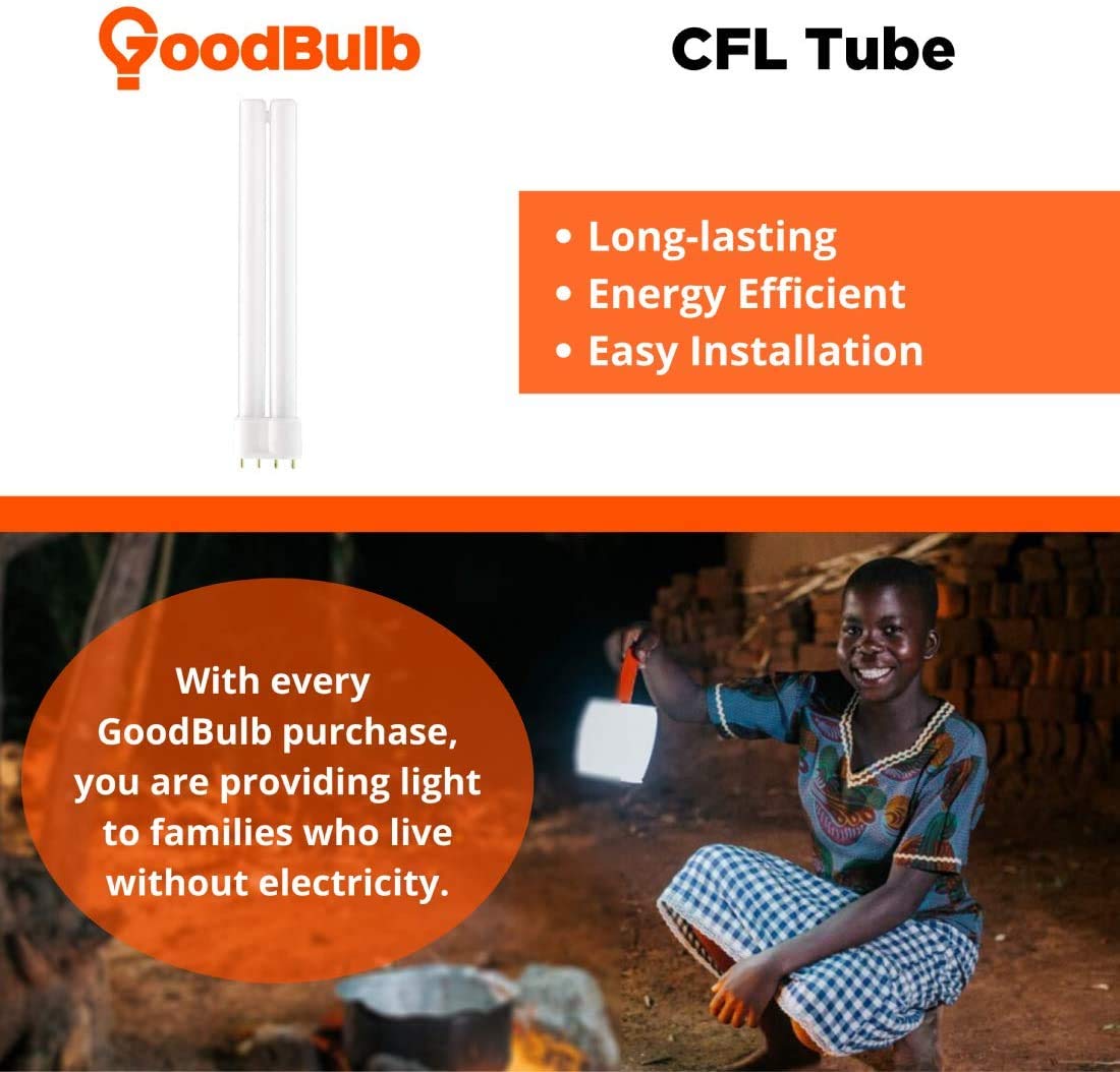 Pll55/850 | 55W 21.5 Twin Tube Compact Fluorescent Light Bulb | 4-Pin 2G11 Base 5000K Daylight 3900 Lumens | Car Dealership Lighting | Pack Of 10 By Goodbulb