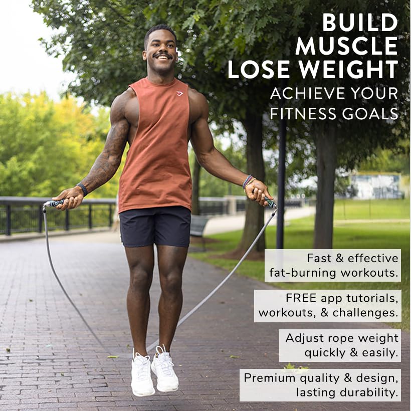 Crossrope Get Strong Set - Weighted Jump Ropes for Strength Training - Improve Power and Endurance in a Fun Jump Rope Work...