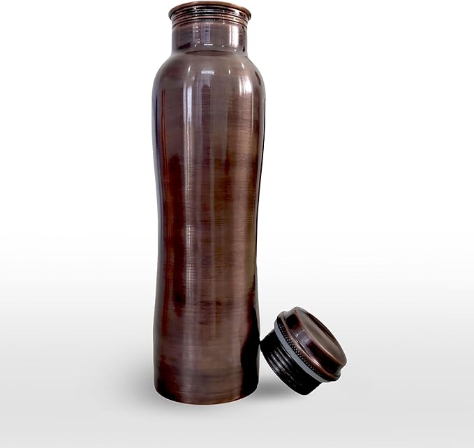 Sea Creature Printed Copper Water Bottle - Leak Proof Ayurvedic Drinkware Copper Vessel for Sports, Gym, Outdoors, Yoga, Office (Design 22)