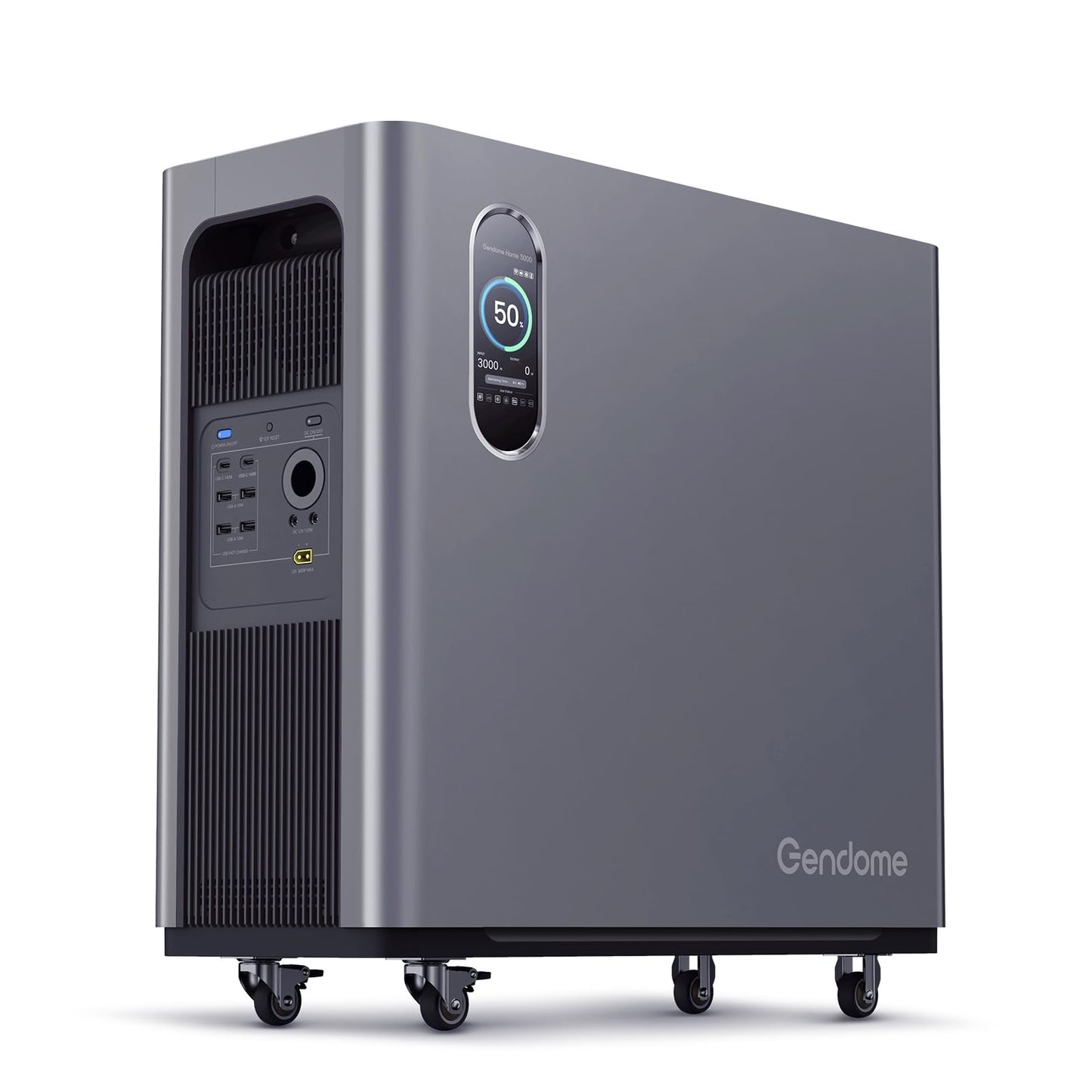 Gendome Portable Power Station Home3000, 3072Wh Lifepo4 Battery, 3000W Ac/140W Usb-C Output, 17 Output Ports, Power Station For