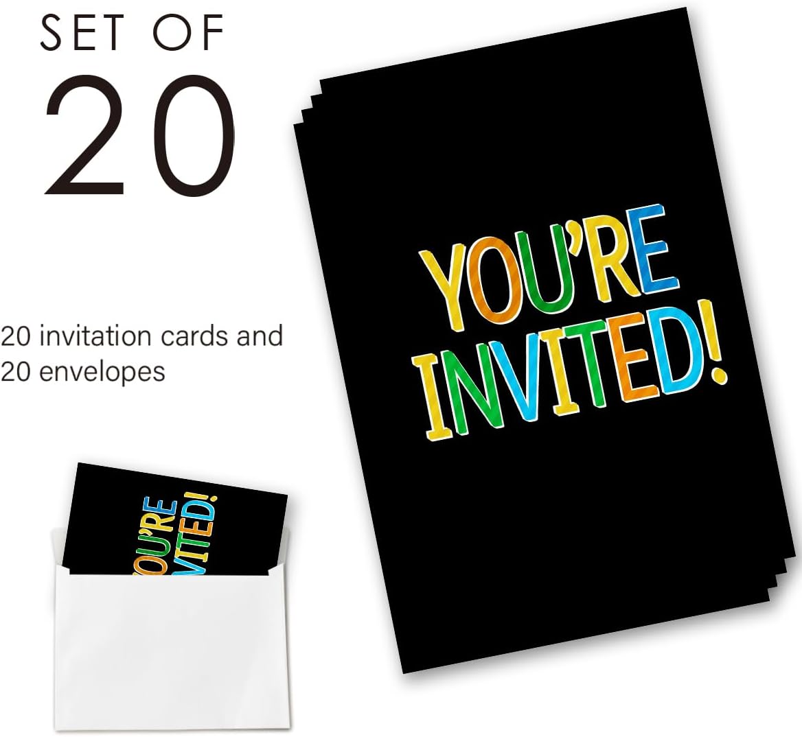 Teen Boy Party Invitation Supplies with Envelopes Set of 20 Bruh Birthday Party Invitation Fill in Blank, Double Sided