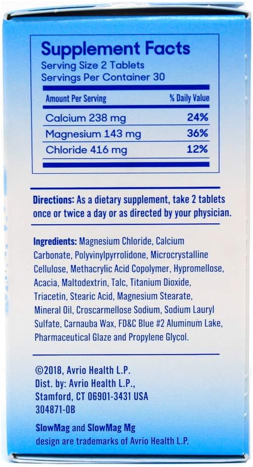 Slow Mag Magnesium Chloride and Calcium, 60 Tablets each (Value Pack of 3)