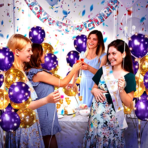 Wettarn 4 Set Balloon Column Kit for Floor with LED Light Balloons Stand Kit Tower Pillar Backdrop for Mardi Gras Valentin...