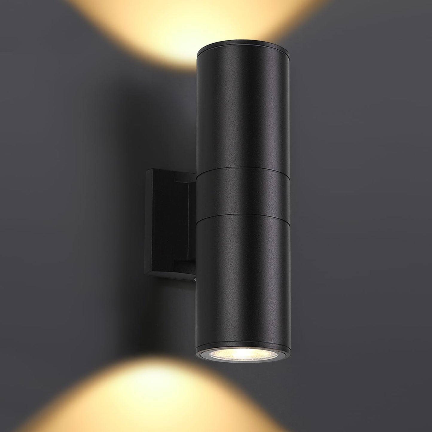 DAKAFUL Outdoor Wall Sconce Light, Aluminum, Waterproof, Anti-Rust, Black, 1 Pack