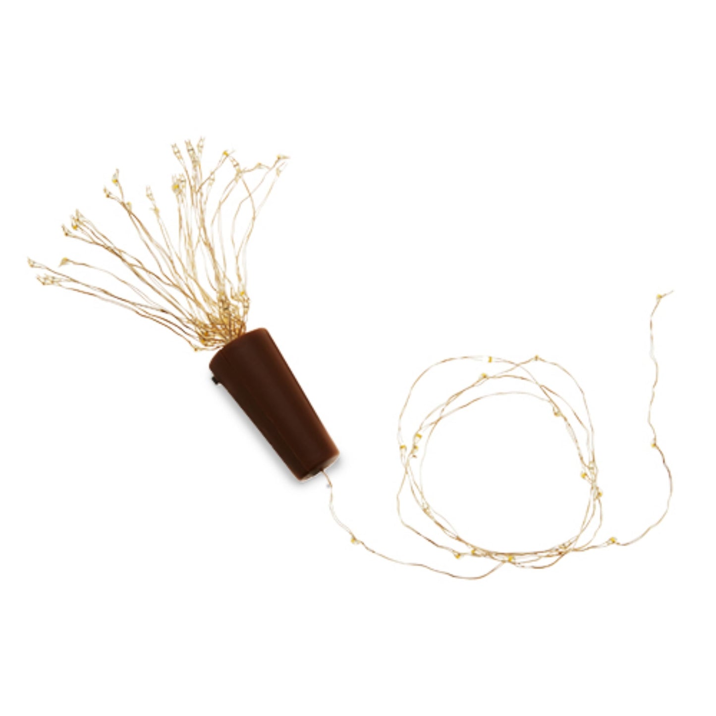 Twine Twinkle Lights, Starlight Bottle String, LED, 60 Lights, 3 Feet Long, Set of 1, Rustic Wedding Decor, Model 10651