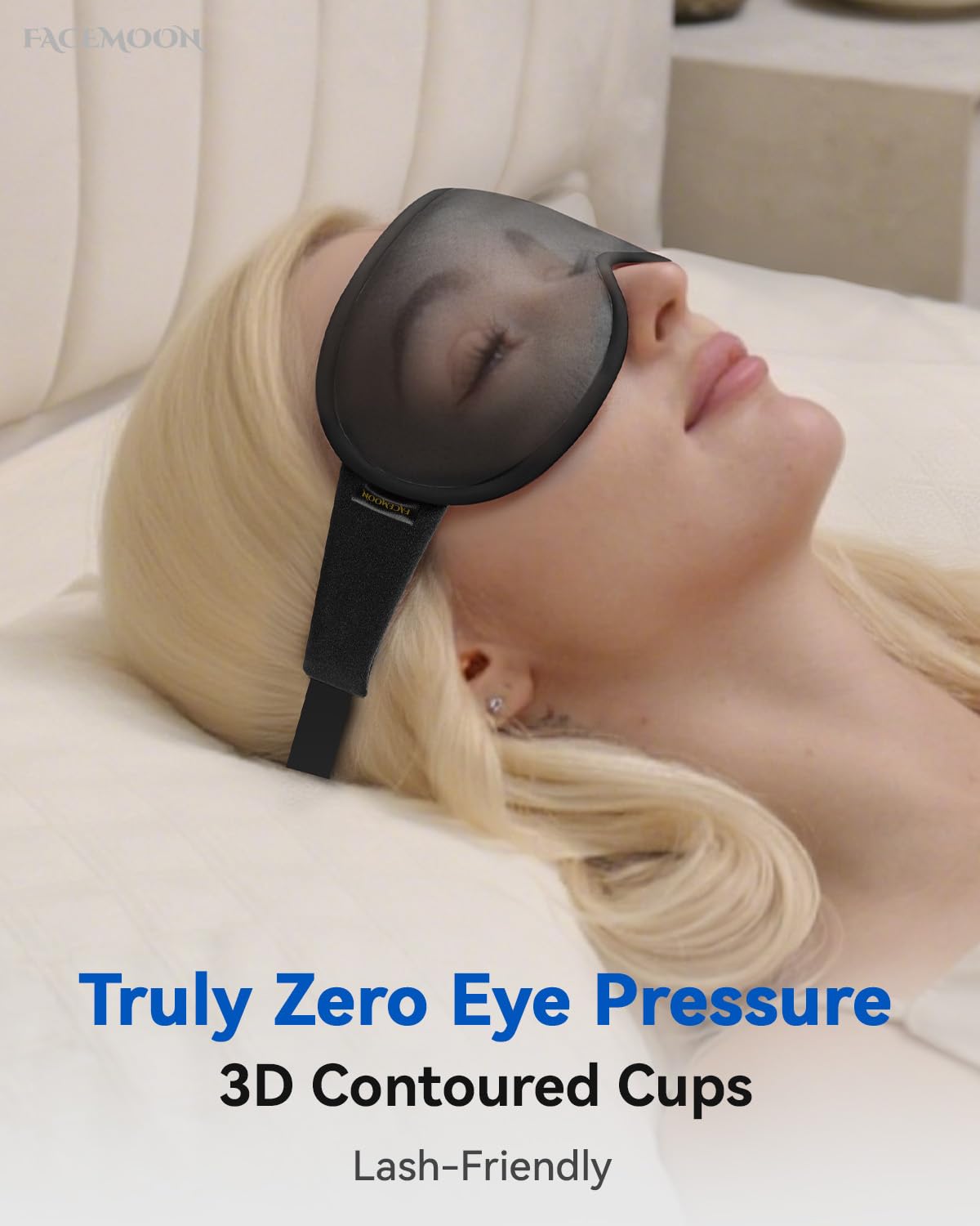Travel Essentials Blackout Sleep Mask for Men Women: Weighted Designed 3D Zero Eye Pressure Soft - for Long Flight, Car Trip, Office Nap, Bedroom, Apartment - Rest and Relaxation Gifts
