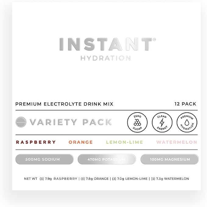 Instant Hydration Electrolytes Powder Packets - Variety Pack - Zero Sugar - Keto, Vegan, Gluten-Free, Non-GMO - Boost Reco...