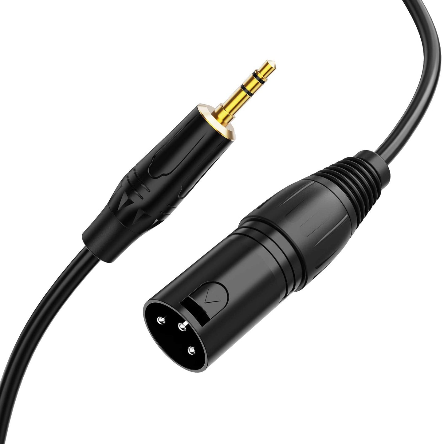Cablecreation 3.5Mm To Xlr, 3 Feet 3.5Mm (1/8 Inch) Trs Stereo Male To Xlr Male Cable Compatible With Iphone, Ipod, Tablet,Lapto