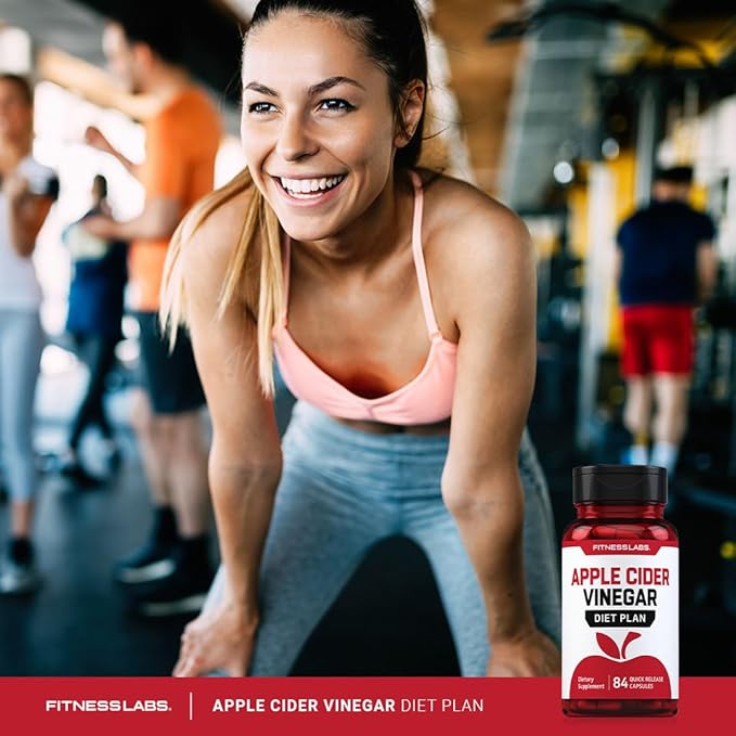 Piping Rock Apple Cider Vinegar Capsules | 84 Pills | with Vitamin B12, Chromium, and Cayenne | Non-GMO, Gluten Free Supplement | by Fitness Labs