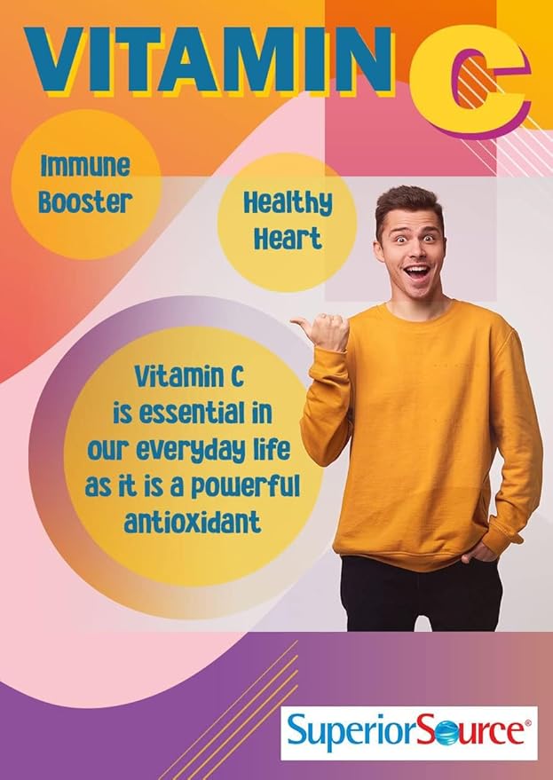 Superior Source Vitamin C 500 mg ?Tangy? Orange Melts - Daily Vitamin Supplement Supports Immune Health - Vitamin C Formula Aids Cell Health - 90 Sublingual Dissolving Tablets