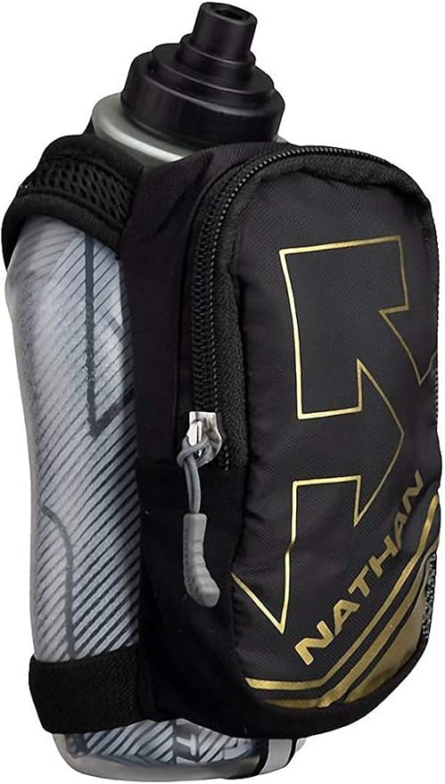 Nathan SpeedDraw Plus Insulated Handheld Water Bottle – Grip-Free Running Flask for Runners, Hiking, and Sports