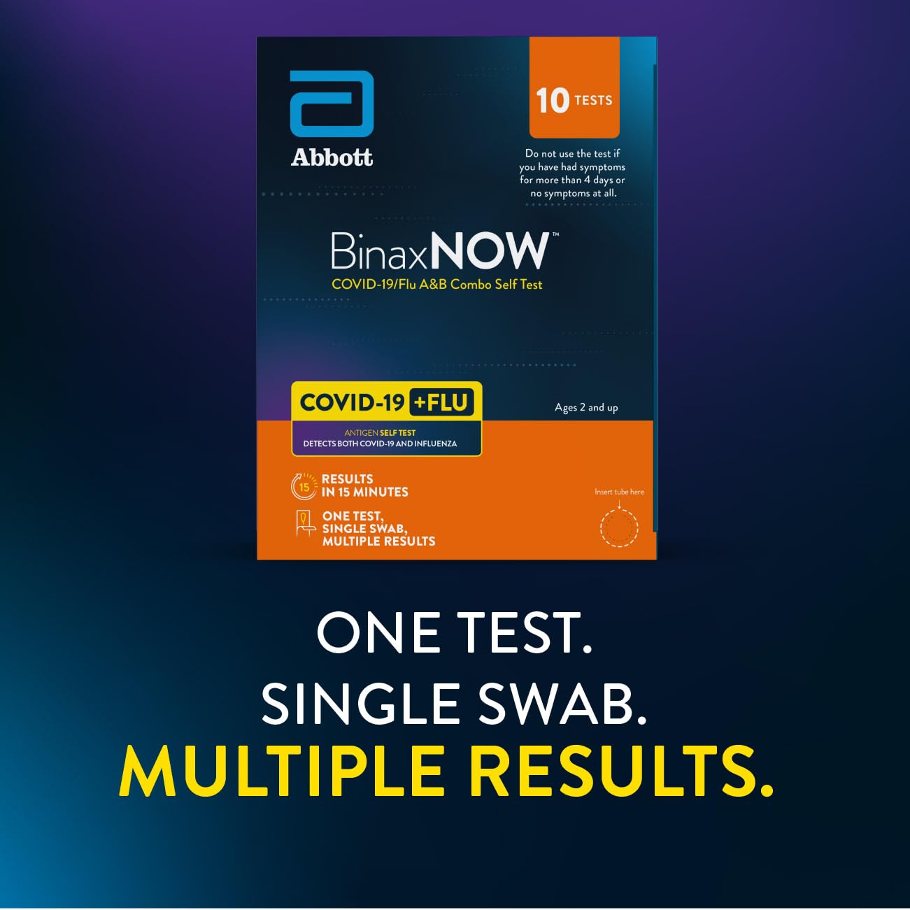 BinaxNOW™ COVID-19/Flu A&B Combo Self Test, Reliable COVID/Flu Home Test With 15 Minute Results, 10 Tests