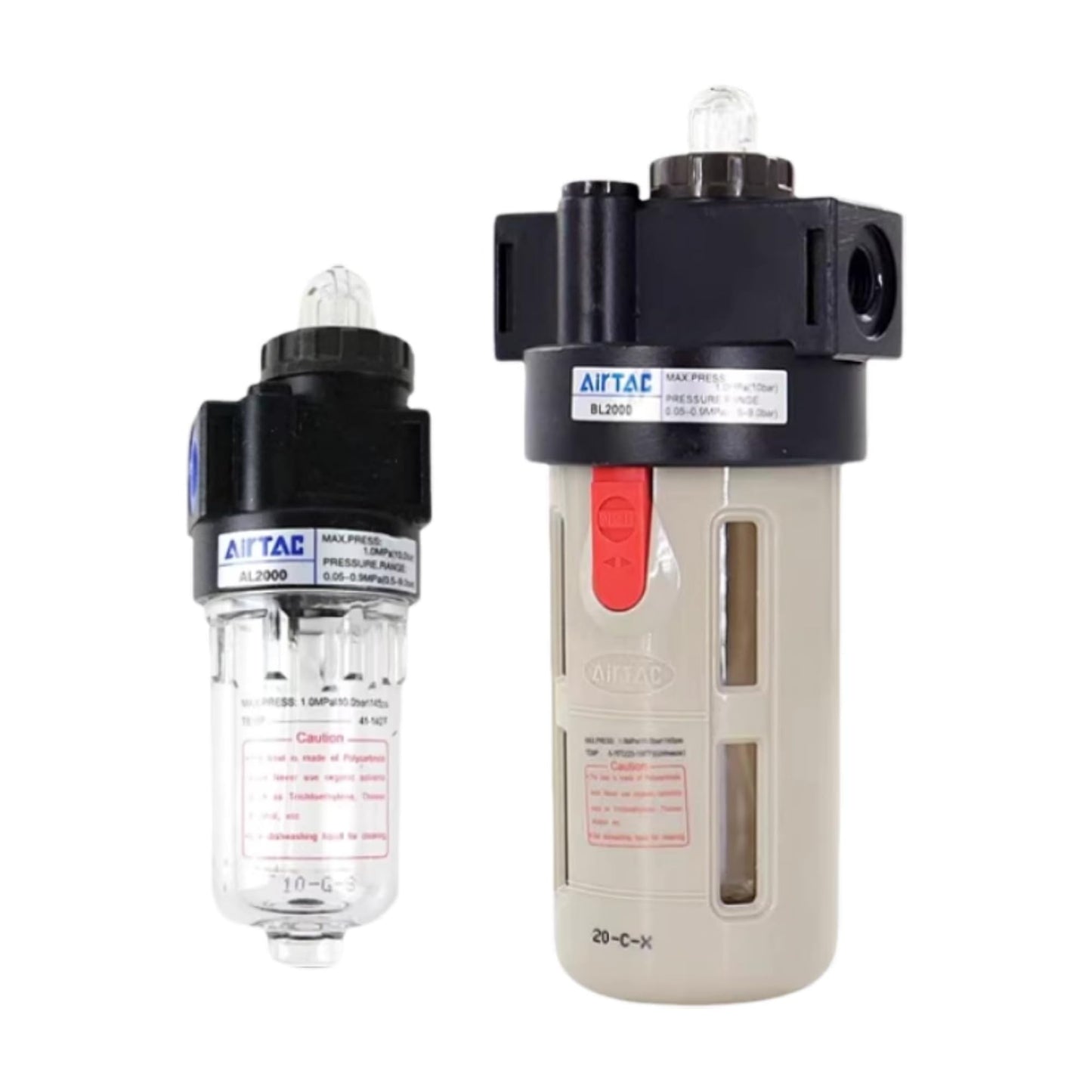 Compressed Air Line Lubricator Airtac Al2000 1/4 Npt 0-145 Psi Oil For Pneumatic System Source Treatment