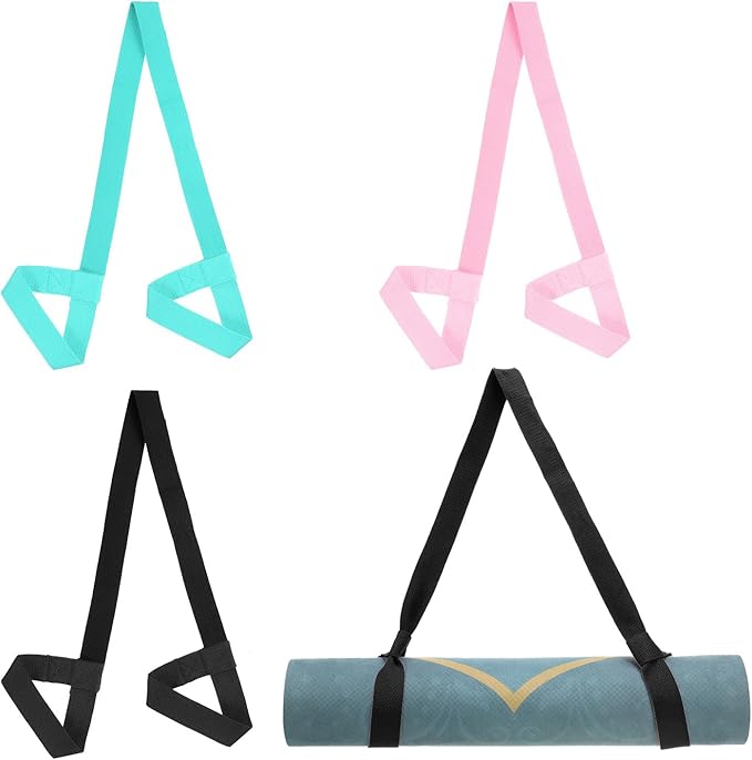 PATIKIL Yoga Mat Strap, Adjustable Yoga Mat Carrier Straps Sling Cotton Anti Slip Mat Holder Stretching Band for Exercise