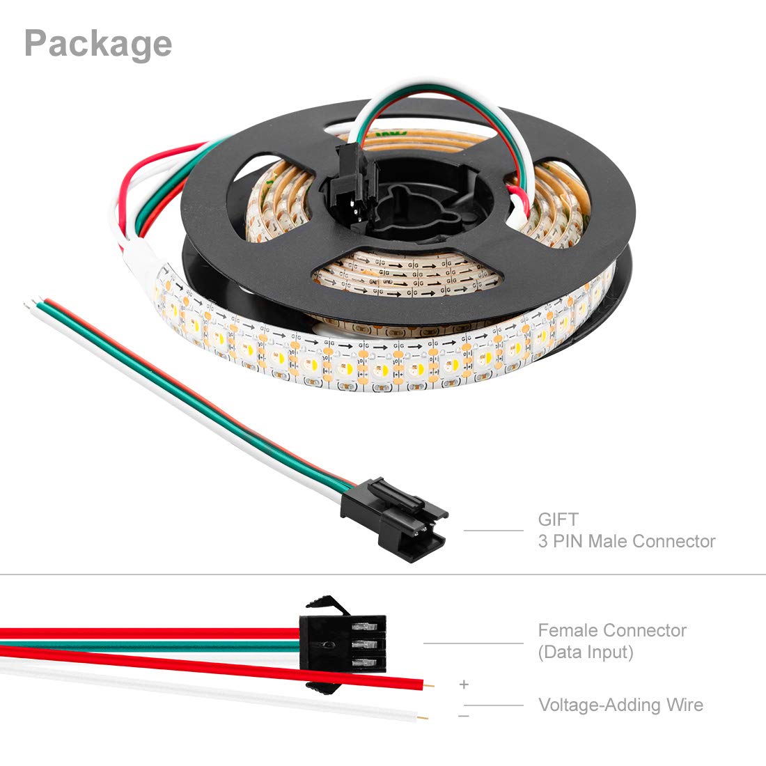 Btf-Lighting Rgbw Rgbcw White Sk6812 (Similar Ws2812B) 3.3Ft 1M 144Leds/Pixels/M Individually Addressable Flexible 4 Color In 1 Led Dream Color Led Strip Waterproof Ip65 Dc5V