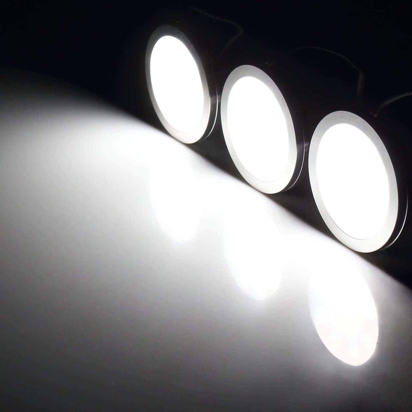 Cefrank LED Puck Lights Set of 6 Dimmable Under Cabinet Lighting White H9-108W