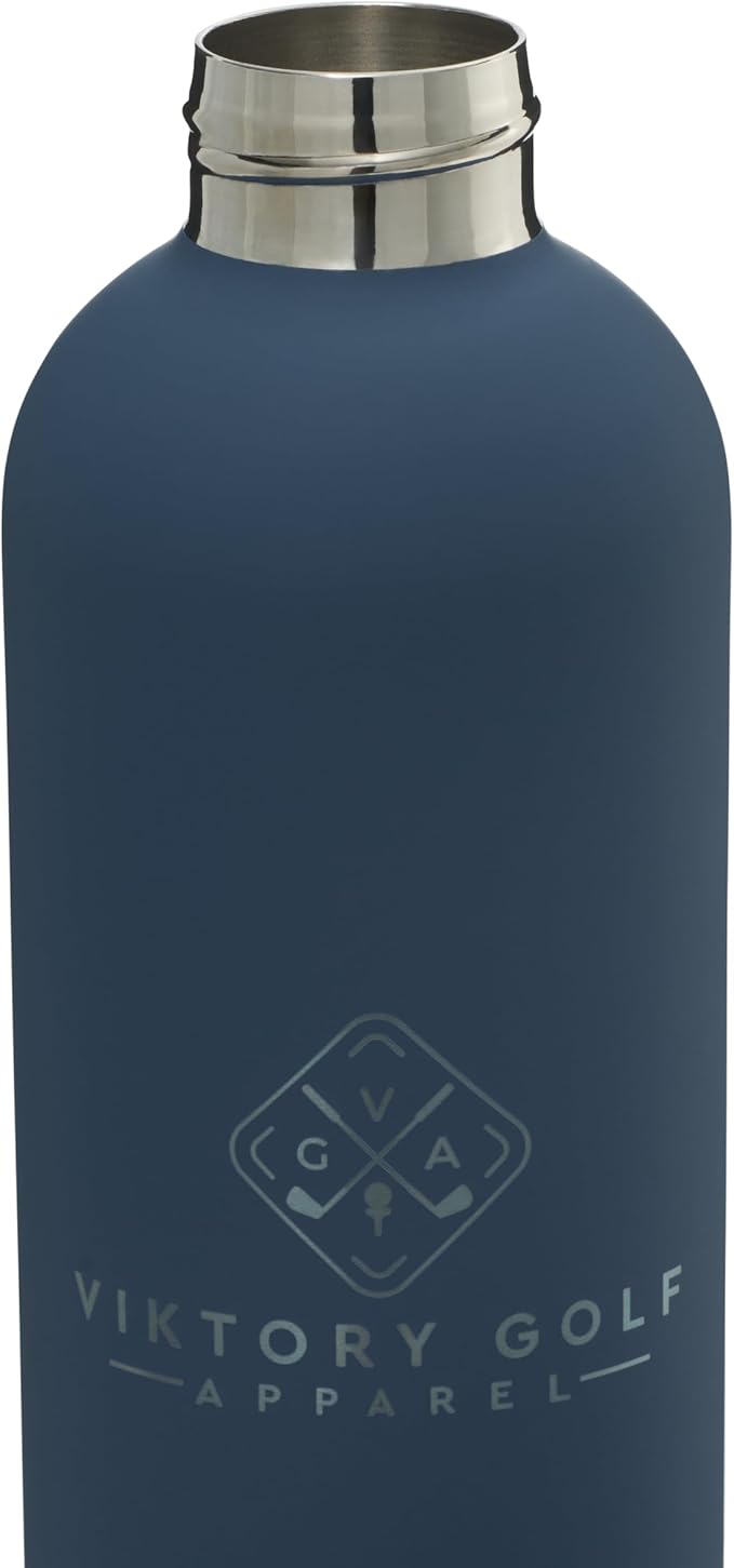 Premium, Double-Walled, Vacuum Sealed, Insulated Water Bottle - 25 oz (750 ml) with Carry Handle (Admiral Blue)