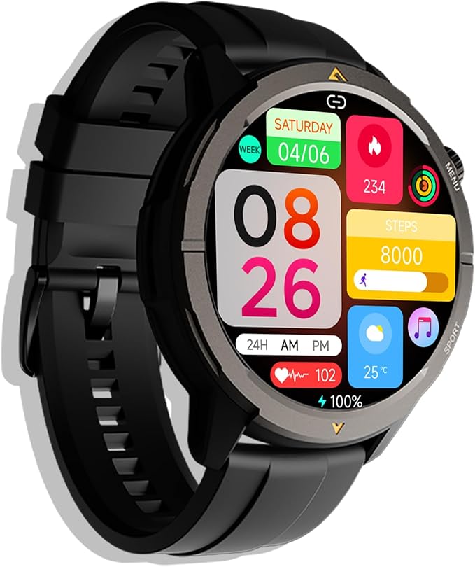 AGM Legion Rugged Smart Watch for Men, 5ATM Waterproof, Shockproof & Drop-proof, 100+ Sports Modes, Bluetooth Calling, Com...