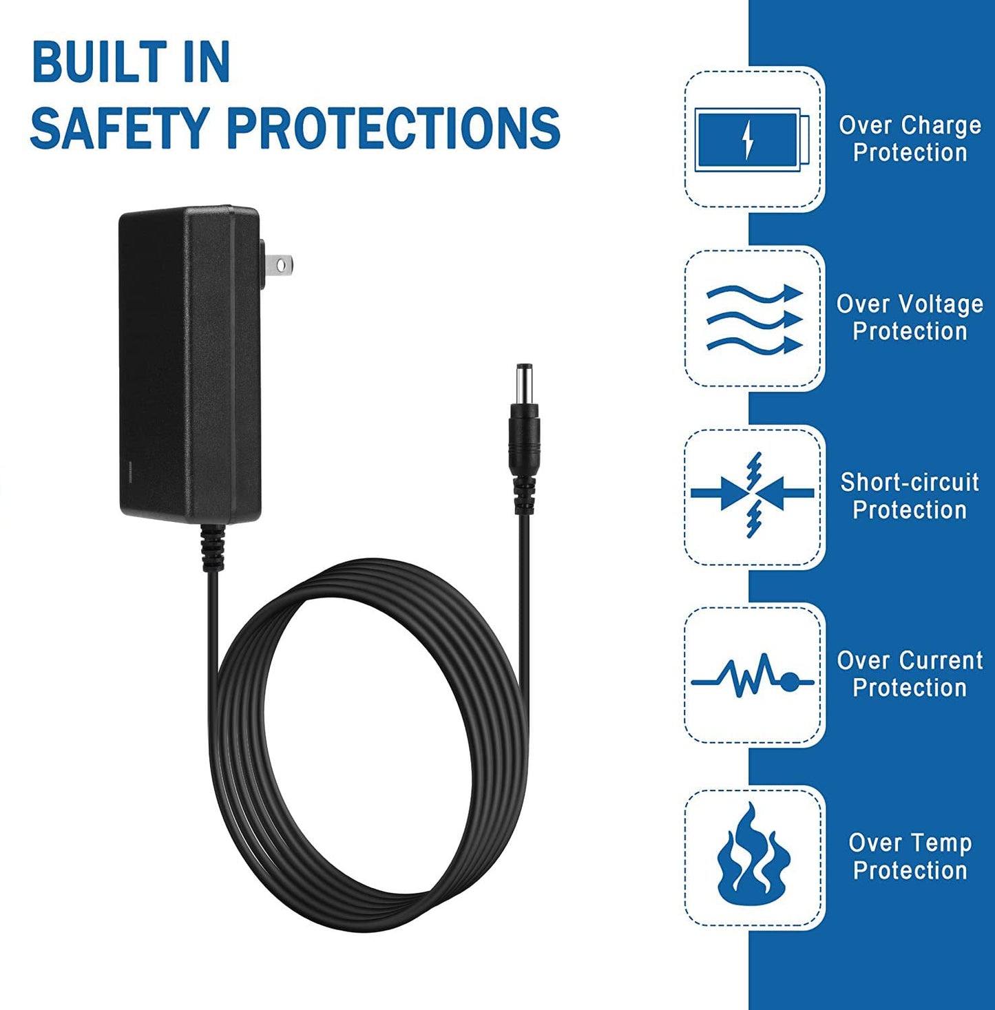 Ac Adapter Charger Power Cord Compatible With Evereze V30 Evc3001 V40,Toppin Tpvc004/Tpvc003,Jashen V16/V18,Laresar Elite1 Elite