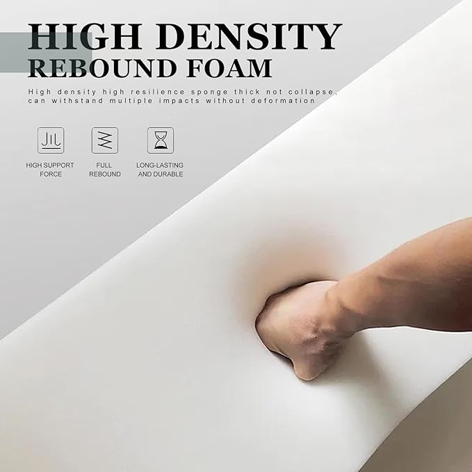 Mattress Extender, Bed Gap/Space Filler, Headboard Pillow Between Headboard and Mattress or Wall, High-Density Foam with Removable Cover（Light Grey-Twin/Twin XL-39 * 4 * 8in）