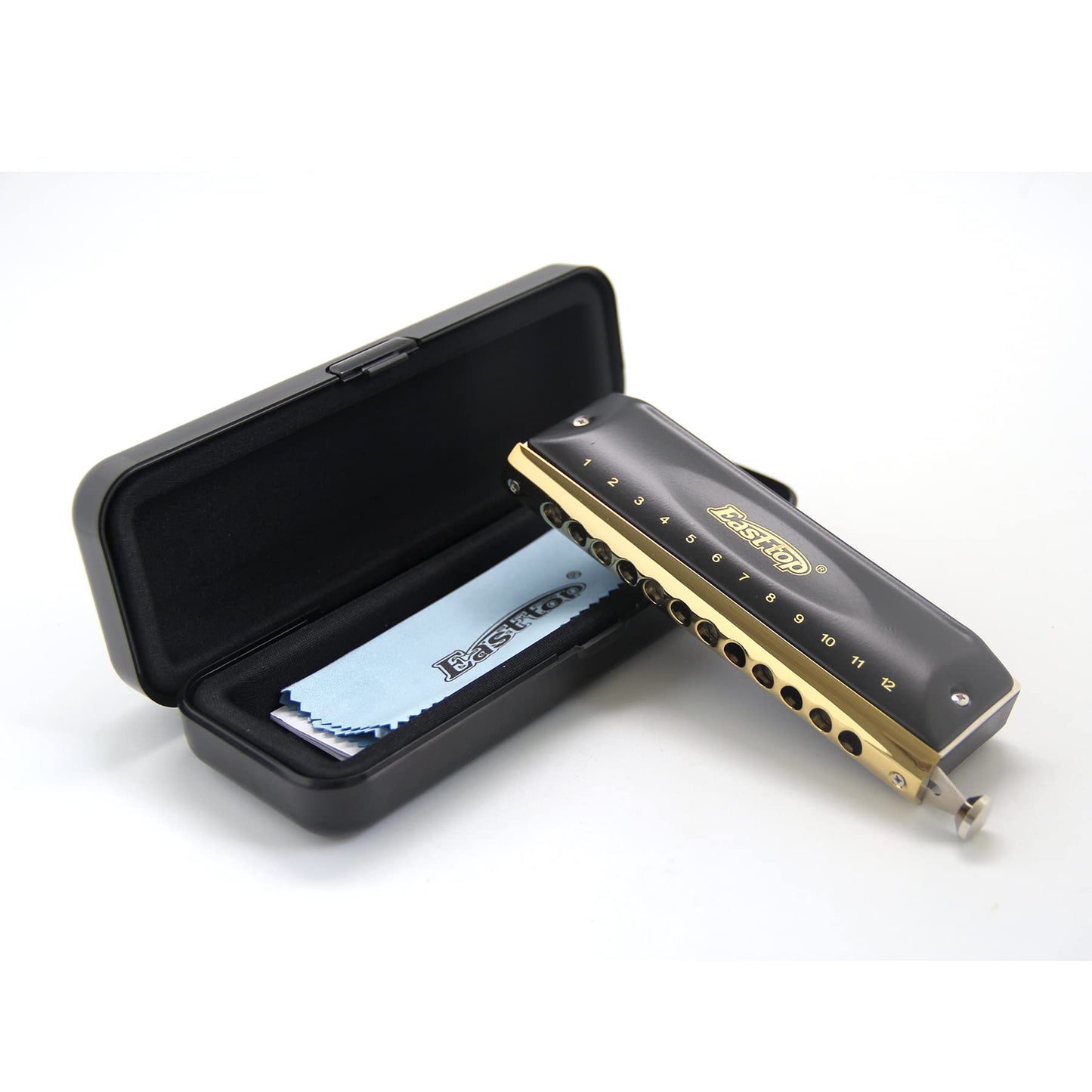 East Top Chromatic Harmonica Key Of C, 12 Holes 48 Tones Chromatic Mouth Organ Harmonica For Adults, Professionals And Students